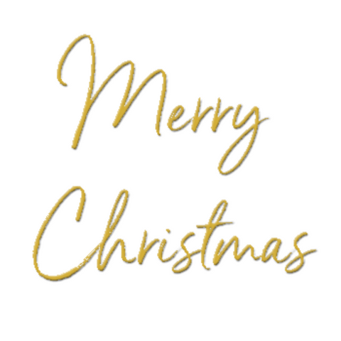 Gold Foil Swing Tag - Merry Christmas