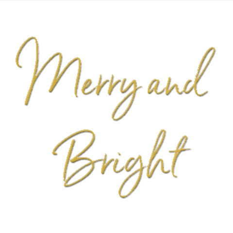 Gold Foil Swing Tag - Merry and Bright