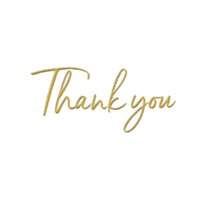 Gold Foil Swing Tag - Thank You